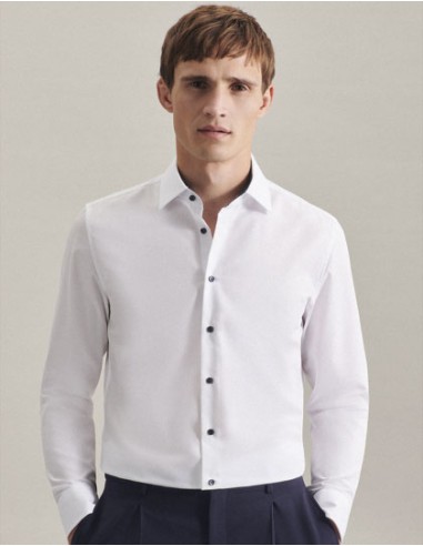 SEI-693690-Mens Shirt Poplin Slim Fit Long Sleeve